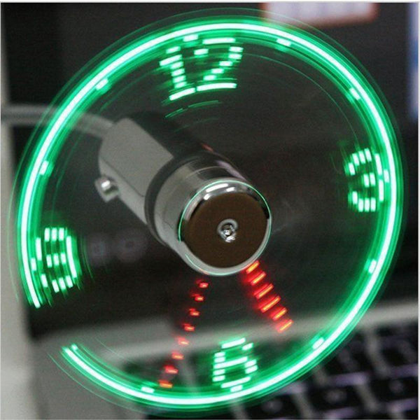 Mini USB LED Fan Clock For laptop PC Notebook Mac Windows
